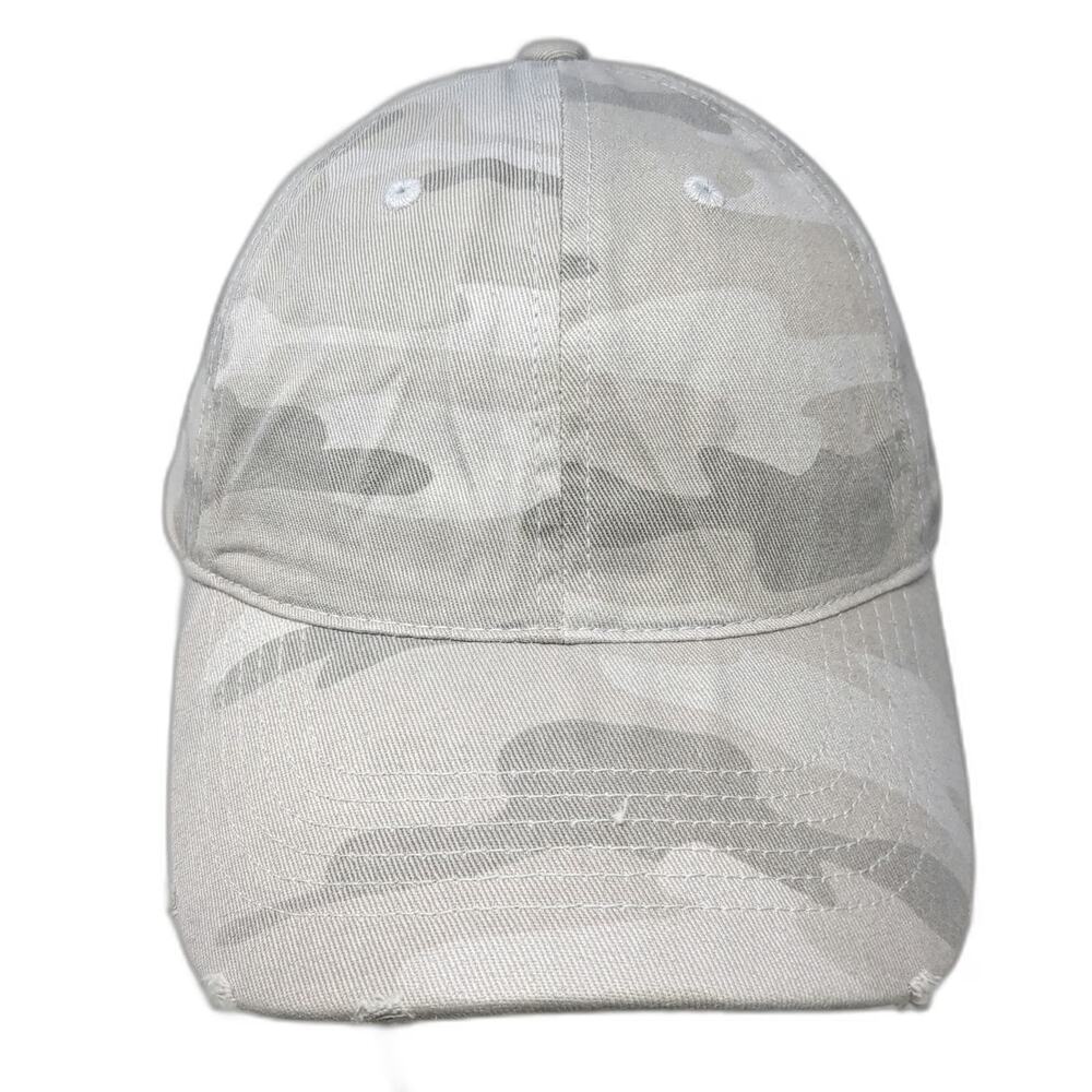 Express Baseball Cap Gray One Size Camo Distressed Unstructured Slideback hat